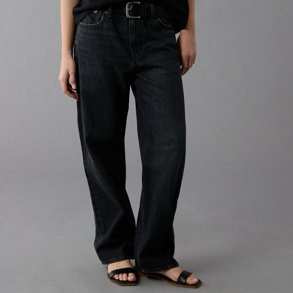 American Eagle Ex- Boyfriend Black Classic Lowrise Baggy Women's Jeans